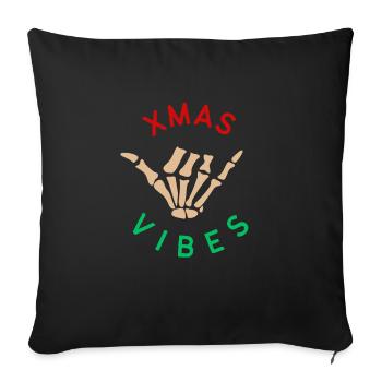 Xmas Vibes | XMAS - Housse de coussin décorative 45 x 45 cm - noir - Devant