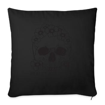 Beauty never Dies - Sofa pillowcase 17,3'' x 17,3'' (45 x 45 cm) - black - Front