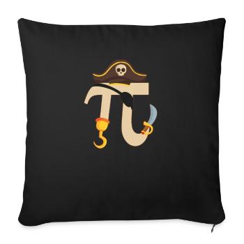 PIrate Pi Day Drôle Pirate Lovers Math - Housse de coussin décorative 45 x 45 cm - noir - Devant