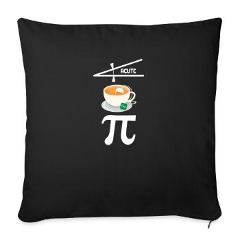 Aiguë Thé Gâteau Cutie Pi Jour Math Geek Connaissance - Housse de coussin décorative 45 x 45 cm - noir - Devant