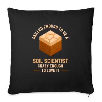 Assez compétent pour être un pédologue assez fou - Housse de coussin décorative 45 x 45 cm - noir - Devant