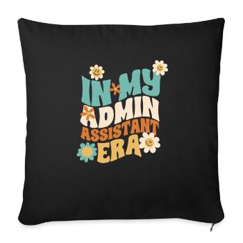 Secrétaire, Adjointe administrative, Commis de bureau - Housse de coussin décorative 45 x 45 cm - noir - Devant