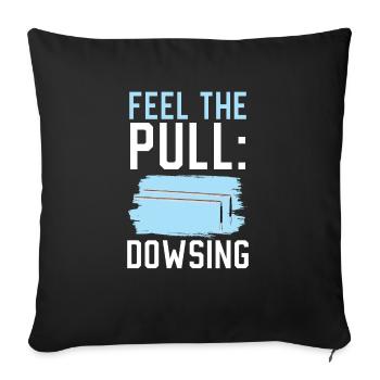 Dowsing Divining Water Witching Dowser - Sofa pillowcase 17,3'' x 17,3'' (45 x 45 cm) - black - Front