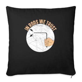 Dowsing Divining Water Witching Dowser - Sofa pillowcase 17,3'' x 17,3'' (45 x 45 cm) - black - Front