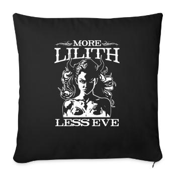 Lilith, Demon, Gothic, Mythology, Folklore, - Sofa pillowcase 17,3'' x 17,3'' (45 x 45 cm) - black - Front