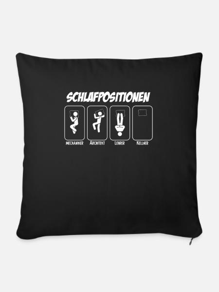 Kellner Geschenk Schichtarbeiter Kellner - Sofakissenbezug 45 x 45 cm - Schwarz