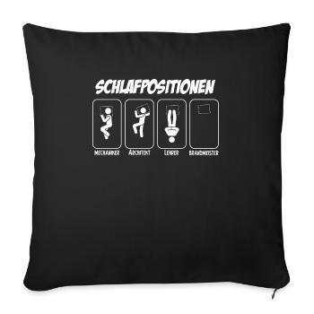 Feuerwehrmann Geschenk Schichtarbeiter - Sofakissenbezug 45 x 45 cm - Schwarz - Vorne