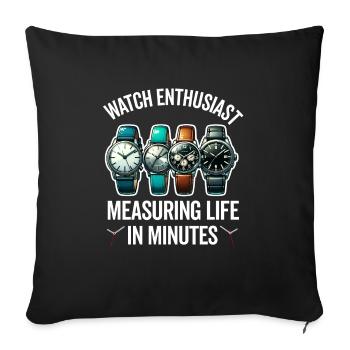 Watch Collector Horologist Collecting Watches - Sofa pillowcase 17,3'' x 17,3'' (45 x 45 cm) - black - Front