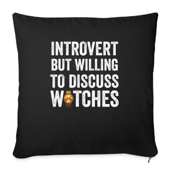 Watch Collector Horologist Collecting Watches - Sofa pillowcase 17,3'' x 17,3'' (45 x 45 cm) - black - Front