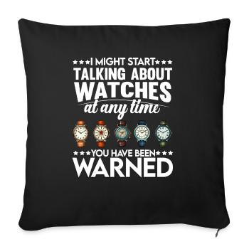 Watch Collector Horologist Collecting Watches - Sofa pillowcase 17,3'' x 17,3'' (45 x 45 cm) - black - Front