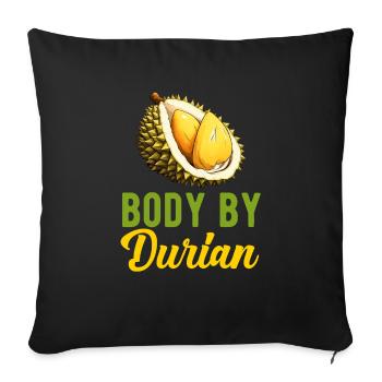 Durian Fruit Lover Funny Durio Zibethinus Men - Sofa pillowcase 17,3'' x 17,3'' (45 x 45 cm) - black - Front