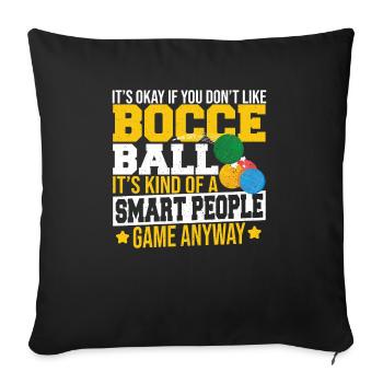 Bocce - Sofa pillowcase 17,3'' x 17,3'' (45 x 45 cm) - black - Front