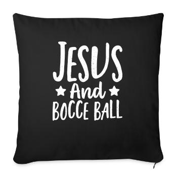 Bocce - Sofa pillowcase 17,3'' x 17,3'' (45 x 45 cm) - black - Front