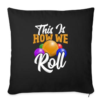 Bocce - Sofa pillowcase 17,3'' x 17,3'' (45 x 45 cm) - black - Front