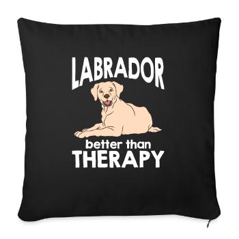 Labrador Dog Labrador Retriever - Sofa pillowcase 17,3'' x 17,3'' (45 x 45 cm) - black - Front