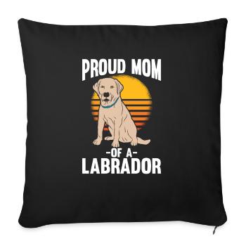 Labrador Dog Labrador Retriever - Sofa pillowcase 17,3'' x 17,3'' (45 x 45 cm) - black - Front