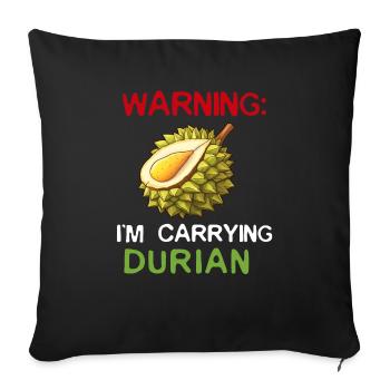 Durian Fruit Lover Funny Durio Zibethinus Men - Sofa pillowcase 17,3'' x 17,3'' (45 x 45 cm) - black - Front