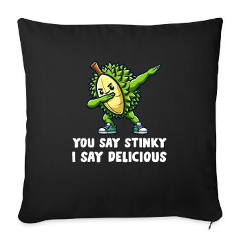 Durian Fruit Lover Funny Durio Zibethinus Men - Sofa pillowcase 17,3'' x 17,3'' (45 x 45 cm) - black - Front