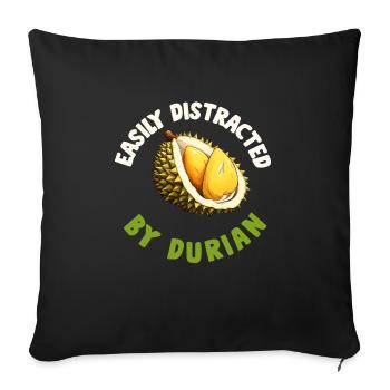 Durian Fruit Lover Funny Durio Zibethinus Men - Sofa pillowcase 17,3'' x 17,3'' (45 x 45 cm) - black - Front
