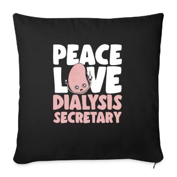 Dialysis Secretary Dialysis Specialist - Sofa pillowcase 17,3'' x 17,3'' (45 x 45 cm) - black - Front