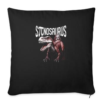 Funny Spinosaurus Pi Day Math Dinosaur - Sofa pillowcase 17,3'' x 17,3'' (45 x 45 cm) - black - Front