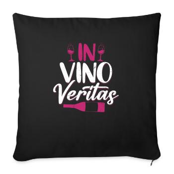 In Vino Veritas Vintner Wine Winery - Housse de coussin décorative 45 x 45 cm - noir - Devant