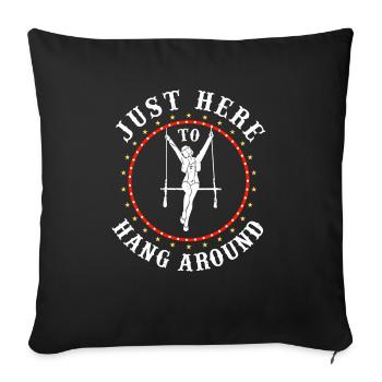 Circus, Aerial Silks, Aeralist, Acrobatics, Trapeze - Sofa pillowcase 17,3'' x 17,3'' (45 x 45 cm) - black - Front