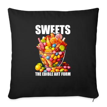Candy Making Candy Maker Candymaking I Love Candy - Sofa pillowcase 17,3'' x 17,3'' (45 x 45 cm) - black - Front
