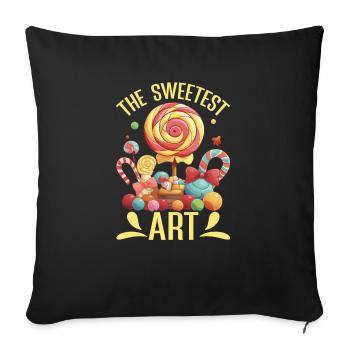 Candy Making Candy Maker Candymaking I Love Candy - Sofa pillowcase 17,3'' x 17,3'' (45 x 45 cm) - black - Front