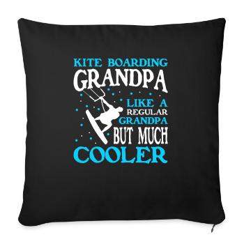 Kiteboarding Kitesurfer Kitesurfing Kiteboarder - Sofa pillowcase 17,3'' x 17,3'' (45 x 45 cm) - black - Front