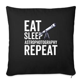 Astrophotography Astrophotographer Astronomy - Sofa pillowcase 17,3'' x 17,3'' (45 x 45 cm) - black - Front