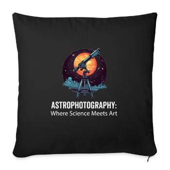 Astrophotography Astrophotographer Astronomy - Sofa pillowcase 17,3'' x 17,3'' (45 x 45 cm) - black - Front