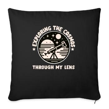 Astrophotography Astrophotographer Astronomy - Sofa pillowcase 17,3'' x 17,3'' (45 x 45 cm) - black - Front
