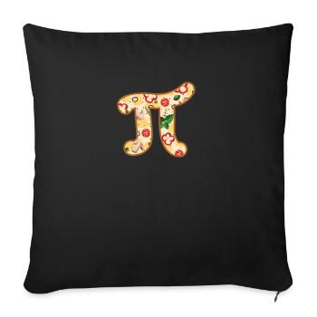 Pizza Pi Day Nerd Geek Italien Math Récolte - Housse de coussin décorative 45 x 45 cm - noir - Devant