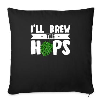 Bière Boire Bière Brassage Brasseur De Bière - Housse de coussin décorative 45 x 45 cm - noir - Devant