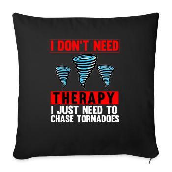 Tornado Chaser Storm Chasing Men Women Kids - Sofa pillowcase 17,3'' x 17,3'' (45 x 45 cm) - black - Front
