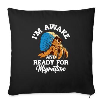 Fruits de mer, Fruits de mer, Moules, Bernard-l’ermite - Housse de coussin décorative 45 x 45 cm - noir - Devant