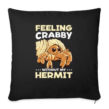 Fruits de mer, Fruits de mer, Moules, Bernard-l’ermite - Housse de coussin décorative 45 x 45 cm - noir - Devant