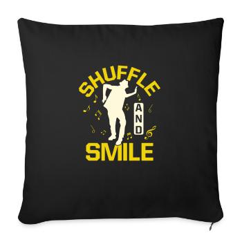 Shuffle And Smile Tap Dancer Tap Dance - Sofa pillowcase 17,3'' x 17,3'' (45 x 45 cm) - black - Front