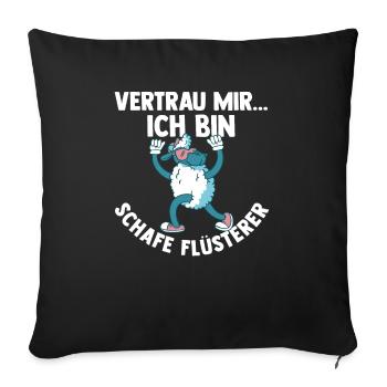 Schaf Schäfer Schäferei Bauer Landwirt Bauernhof S - Sofakissenbezug 45 x 45 cm - Schwarz - Vorne
