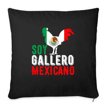 Gallero Pelea De Gallos Hombre Papá Padre Tío - Sofa pillowcase 17,3'' x 17,3'' (45 x 45 cm) - black - Front