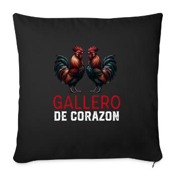 Gallero Pelea De Gallos Hombre Papá Padre Tío - Sofa pillowcase 17,3'' x 17,3'' (45 x 45 cm) - black - Front