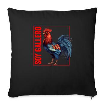 Gallero Pelea De Gallos Hombre Papá Padre Tío - Sofa pillowcase 17,3'' x 17,3'' (45 x 45 cm) - black - Front