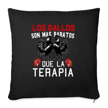 Gallero Pelea De Gallos Hombre Papá Padre Tío - Sofa pillowcase 17,3'' x 17,3'' (45 x 45 cm) - black - Front