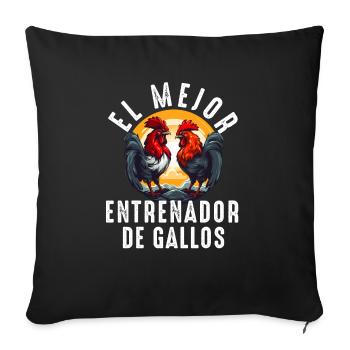Gallero Pelea De Gallos Hombre Papá Padre Tío - Sofa pillowcase 17,3'' x 17,3'' (45 x 45 cm) - black - Front