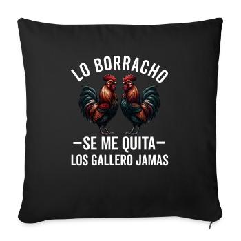 Gallero Pelea De Gallos Hombre Papá Padre Tío - Sofa pillowcase 17,3'' x 17,3'' (45 x 45 cm) - black - Front