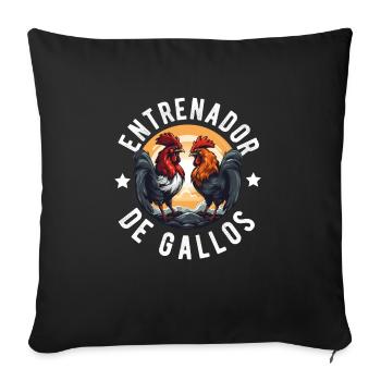 Gallero Pelea De Gallos Hombre Papá Padre Tío - Sofa pillowcase 17,3'' x 17,3'' (45 x 45 cm) - black - Front