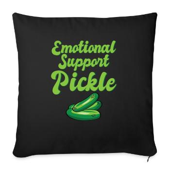 Emotional Support Pickle Humanity Kindness - Sofakissenbezug 45 x 45 cm - Schwarz - Vorne