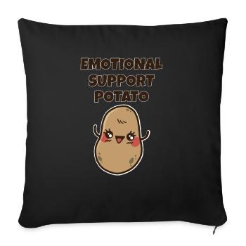 Soutien émotionnel Soutien Gentillesse extravertie - Housse de coussin décorative 45 x 45 cm - noir - Devant