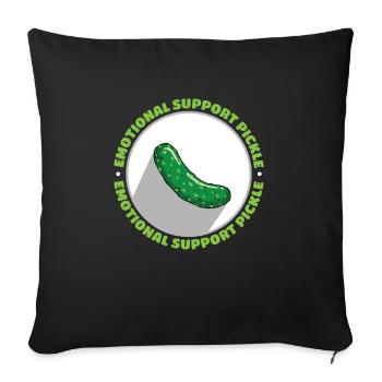 Emotional Support Pickle Humanity Kindness - Sofakissenbezug 45 x 45 cm - Schwarz - Vorne